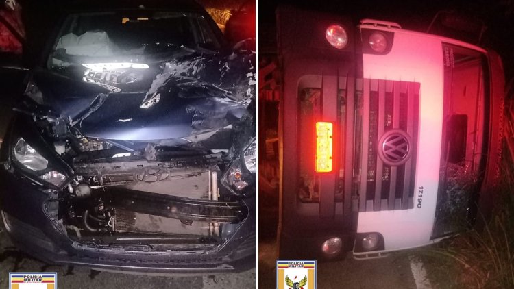 Caminhão tomba e causa acidente com vítima na rodovia MG-353, sentido Juiz de Fora/Coronel Pacheco