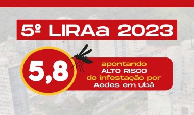 Ubá: Resultado do 5° LIRAa de 2023