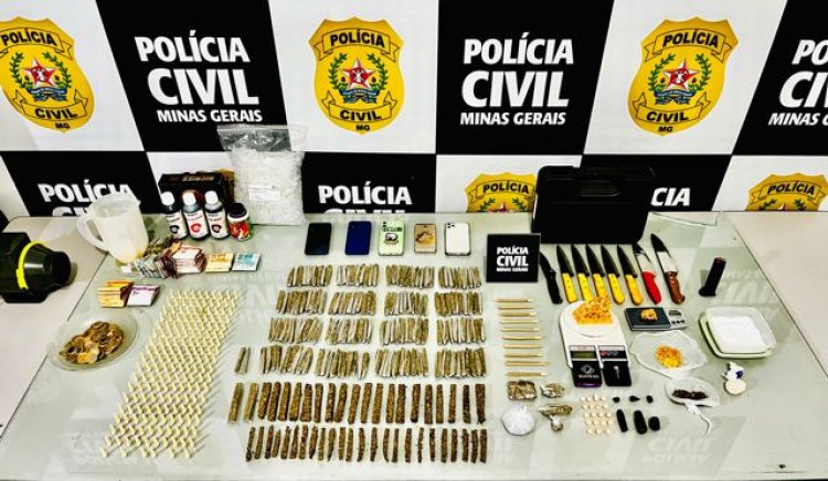 PCMG apreende granadas e grande quantidade de drogas em Ubá