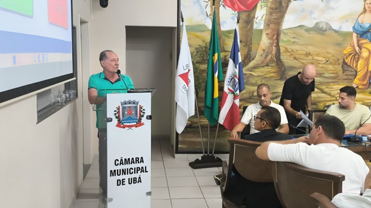 Iran Jacob apresenta ações do Instituto Beneficente Ibrahim Jacob na Tribuna Livre da Câmara de Ubá