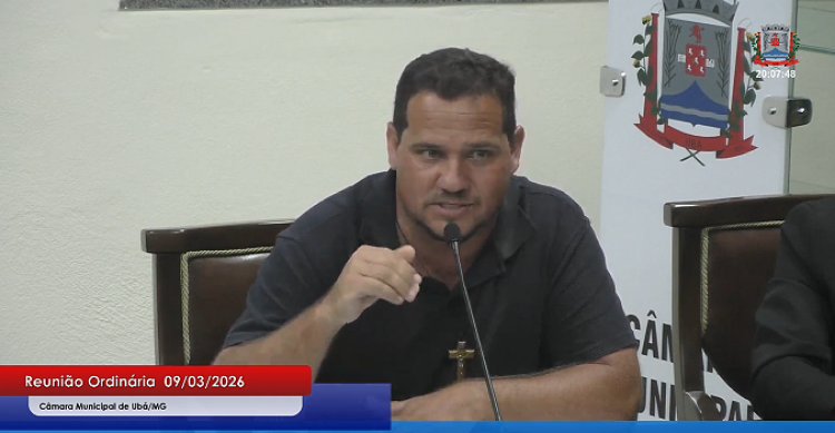 Vereador André Alves cobra transparência e reforço na segurança durante reunião da Câmara de Ubá